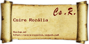 Csire Rozália névjegykártya